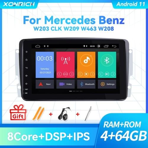 4GB2 Din Android 10 Car Multimedia Player For W203 Mercedes Benz Vito W639 W168 Vaneo Clk W209 W210 M/ML Radio Audio Navigation
