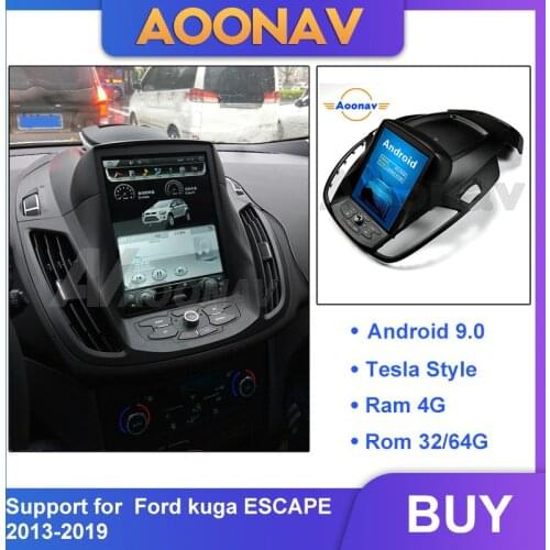 2din android car radio Multimedia Player For ford kuga escape 2013-2018 car stereo autoradio tesla GPS navi vertical DVD player