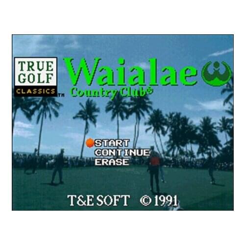 Waialae Country Club NTSC Version 16 Bit 46 Pin Big Gray Game Card For USA Game Players