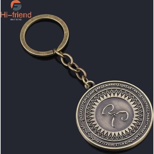 Cthulhu Nyarlathotep Hastur Keychain Horror Lovecraft Works Miskatonic University Adapted Keychain for Men Pendant Jewelry