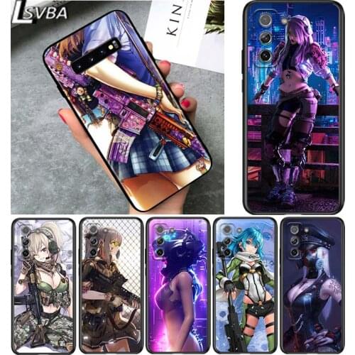 Shooting so cool gun for Samsung Galaxy S21 Ultra Plus Note 20 10 9 8 S10 S9 S8 S7 S6 Edge Plus Black Phone Case