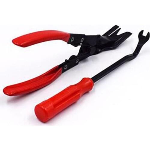 CHIZIYO 2Pcs/Set Universal Car Buckle Screwdriver Clip Plier Fastener Remover Combo Repair Kit Modified Car Headlamp Dash Panel