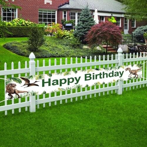 Wild Jungle Dinosaur Happy Birthday Holiday Party Supplies Decoration Banner Couplet Outdoor Garden Courtyard Indoor Huge Sign