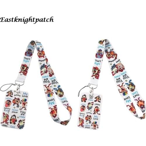 E2973 Cartoon Monster Lanyard Keychain key Badge ID Mobile Phone Rope Cute Gifts Lanyard With Card Holder