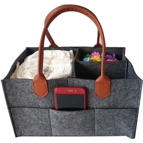 Felt Diaper Pack Diaper bag Large Capacity Foldable Travel bag Infant Plaything Pack Storage bag for Home outdoor