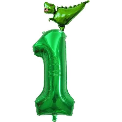 Dinosaur 32inch Number Foil Balloons Number Balloon Jungle Party Helium Birthday Party Decorations Kids Baby Shower Globos Decor