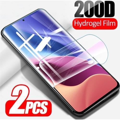 2pcs 200D Full Curved Hydrogel Film For Xiaomi Poco F3 PocoF3 Xiomi Mi Pocco Pocophone F 3 Protective Screen Protector Not Glass