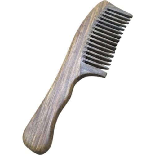 Wooden Comb Curved Shape Natural Sandalwood Comb Health Care Comb Anti-static Peach Wood Hair Comb