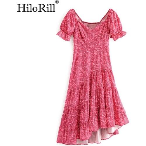 Летние платья в горошек HiloRill China At AliExpress
