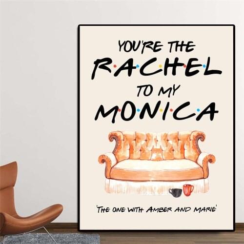 Friends TV Show Art Poster Vintage Quote Painting And Prints Decorative Wall Art Pictures For Living Room Home Decor