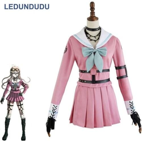 Game Danganronpa V3: Killing Harmony Iruma Miu Rabbit Cosplay Costume Women Girls Fancy JK School Uniform Suit for Halloween