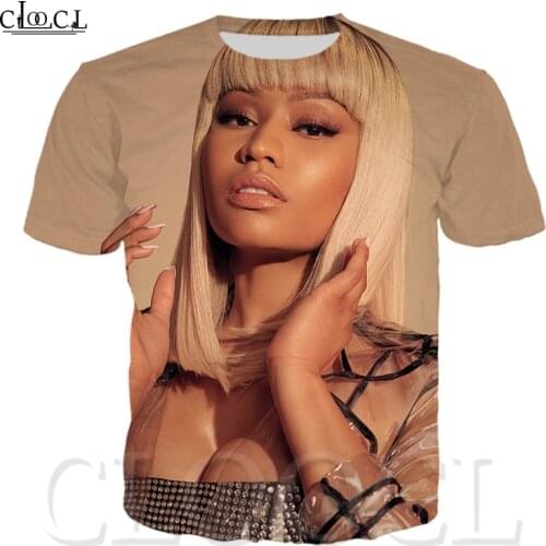 3D Print Fashion Sexy Nicki Minaj T Shirt Rapper Star Hip Hop Singer Sweatshirt Tees Casual Plus Size Tshirt Women/Men Clothes