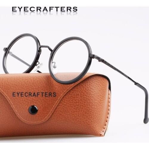 Eyecrafters Retro Ladys Round Eyewear Frame High Quality Men Women Clear Lens Optical Eyeglasses Frame Spectacle Frame Vintage