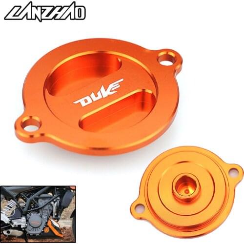 Orange Motorcycle Engine Filter Cover Cap CNC Aluminum Accessory for KTM Duke 125 200 390 2013 2014 2015 2016