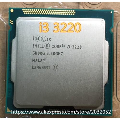 Intel Core I3 3220 i3-3220 iProcessor 3M Cache, 3.30 GHz LGA1155 Desktop i3 3220 CPU (working 100% Free Shipping) in stock