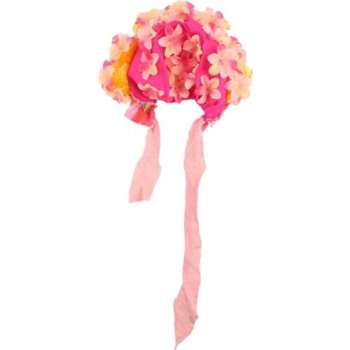 Flowers Florals Hat Newborn Baby Photography Props Handmade Colorful Bonnet Hat