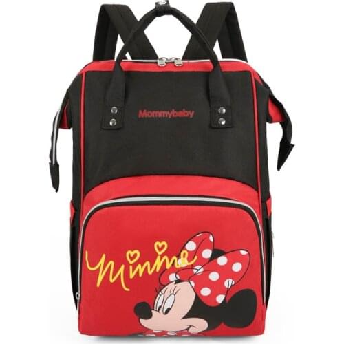 Disney Minnie Mickey Diaper Bag Backpack for Mummy Maternity Bag for Stroller Bag Large Capacity Baby Nappy Bag Organizer New