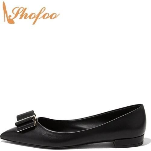 2021 Vegan Patent Leather Basic Women Lady Pumps Slip On Butterfly-knot Low Square Heels Pointed Toe Large Size 15 Office&Career