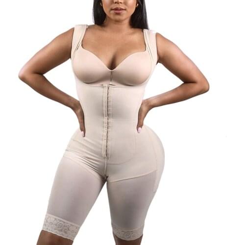 Slimming Women Body Shaper Post Liposuction Shapewear Zipper Bodysuit Tummy Control Fajas Flatten Abdomen