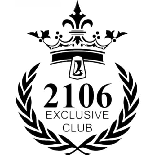 SZWL Funny Car Stickers Waterproof Automobile Accessories for Vaz Lada 2106 Exclusive Club,18cm*15cm