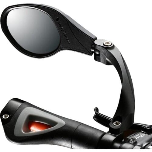 Bicycle Mirror MTB Road Bike Safety Rear View Mirror With Reflective Strip Stainless Steel Lens Bike Handlebar Rearview Mirrors