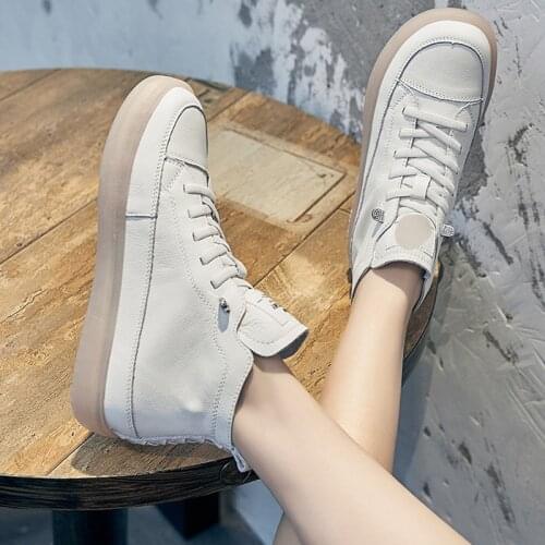 2021 Spring New Arrival Woman Flat Shoes High Quality Thick Bottom Letter Female Shoes