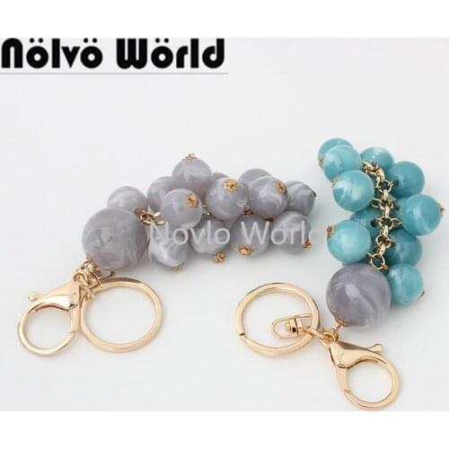 1-5-20 pieces 3 colors Keychain charms gold lobster clasp clip keychains Grapes Pendant Charm Bag Handbag Creative Tag Key Chain