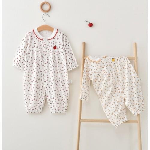 LILIGIRL Newborn Baby 1pcs Summer Thin Baby Underwear Pure Cotton Closed File Romper Newborn Clothes Long-sleeved Clothes