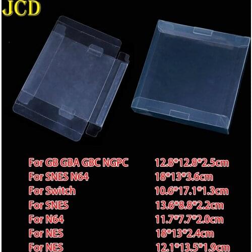 1PCS Transparent Clear Cartridge Protective Case Cover For GB GBA GBC SNES N64 NES NGPC Protector Box For Game Boy Boxed Game
