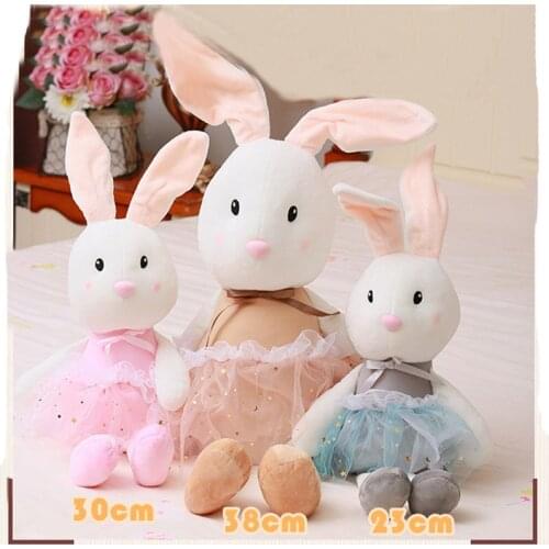 1PCS Star Skirt fresh rabbit doll gauze skirt rabbit plush toy cute fresh rabbit doll soothing gift