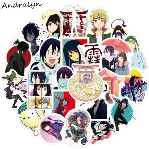 10/25Pcs Japan Classic Anime Noragami Stickers Car Laptop Guitar Fridge Waterproof Graffiti Sticker Decals Kids Classic Toys