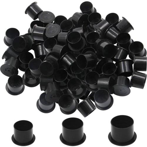 1000pcs 11mm 14mm 17mm Tattoo Ink Cups Caps Holder Permanent Makeup Black Pigment Ink Caps Cups Tattoo Accessories