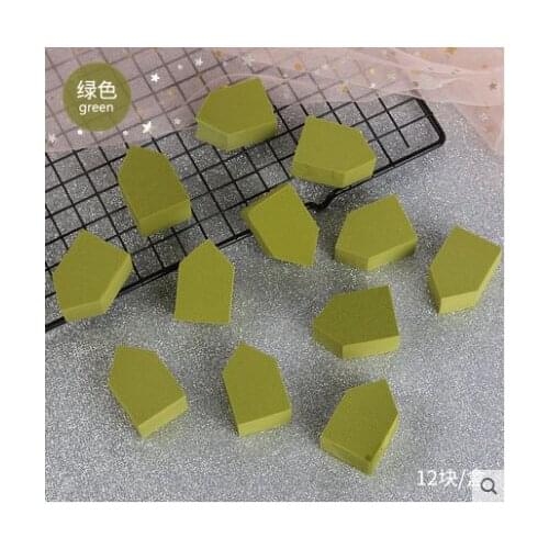 12 pieces makeup egg jelly sponge powder puff five corners small house dry wet BB cream powder foundation