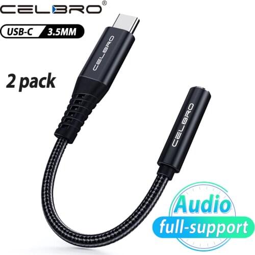 2pack 3.5mm Audio Cable 3.5 Jack For Samsung Note 10 9 S10 Oneplus 7t Pro Mi 9 8 Usb Type C To 3.5 Mm AUX Headphone Jack Adapter