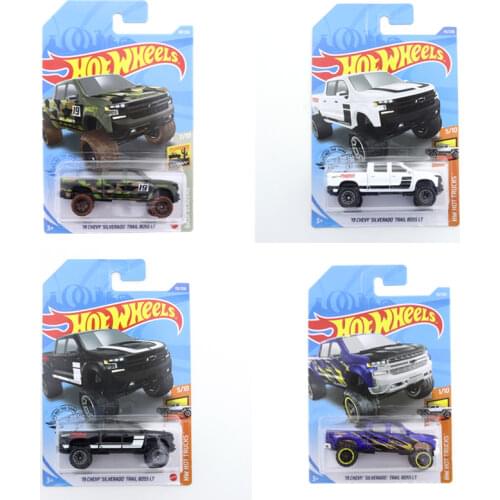 2021 Original Hot Wheels Mini Alloy Coupe 19 CHEVY SILVERADO TRAIL BOSS LT 1/64 Metal Diecast Model Car Kids Toys Gift