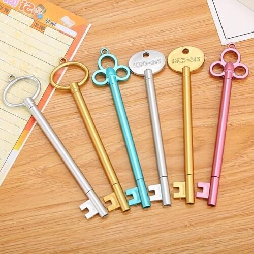 4pcs/lot 0.5mm Black Ink Cute Key Gel Ink Pen Office School Stationery Supplies