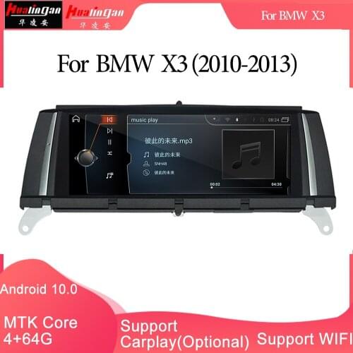 Hualingan For BMW X3 CIC 8.8 inch Android car multimedia system MTK Core 4G internet 64G storage WIFI Carplay