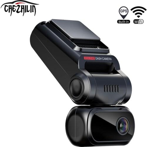 Chezhilin Car DVR Camera Front chezhilin1080P+Rear 1080P Camera Video Recorder WIFI GPS Dashcam Capacitor Dual Lens Car Camera
