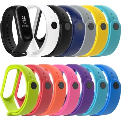 Bracelet For Xiaomi Mi Band 3 4 Sport Strap Watch Silicone Wrist Smart Accessories