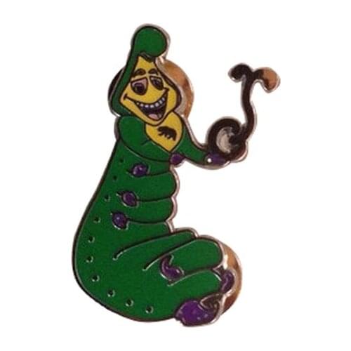 Green Grassroots Caterpillar pin Brooches badge