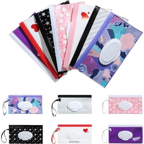 Baby Care Wet Wipe Box Wet Tissue Case Cleaning Wipes Container Case Portable Wet Wipe Bag EVA Snap Strap Wipes Bag 24*13.5cm