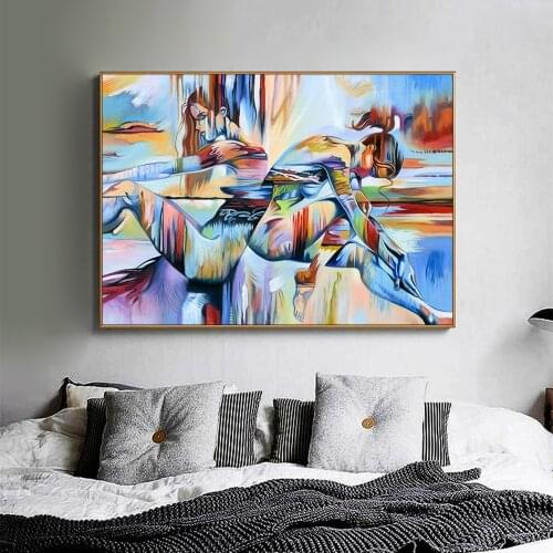 DDWW Poster Paintings Girl Picturs Wall Art Canvas Print Figure Painting Abstract Picture For Living Room Home Decor No Frame