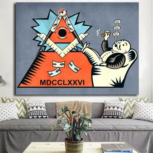 The Federal Reser Bank Alec Monopolyingly Canvas Prints Picture Modular Paintings for Living Room Poster on The Wall Home Decor