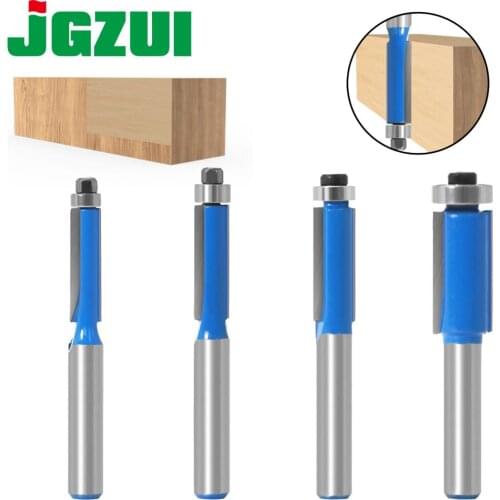 1pc 8mm Shank 1" Flush Trim Router Bit with Bearing for Wood Template Pattern Bit Tungsten Carbide Milling Cutter for Wood