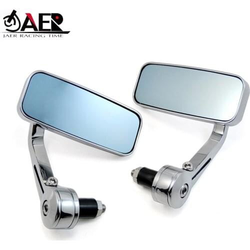 JAER Motorcycle Bike Cruiser Chopper ATV 7/8'' 22mm Bar End Side Rear View Mirror for KTM BMW Ducati Aprilia Victory Triumph