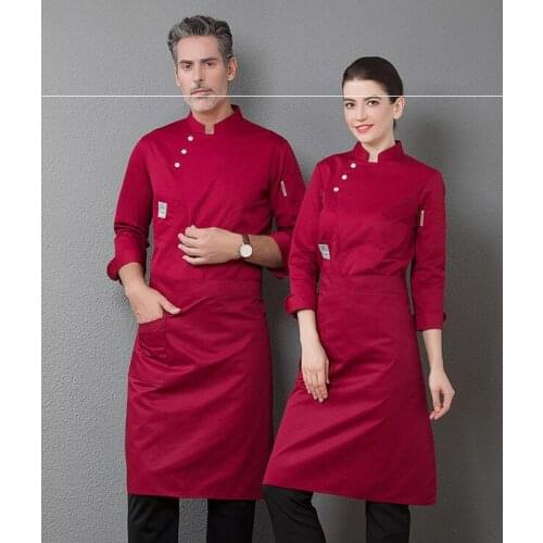 Food Service Jacket Restaurant Chef Clothing Hotel Kitchen Workwear Breathable Cooks Uniforms Long Sleeve Catering Overalls
