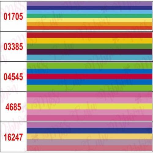 16mm-75mm Rainbow Horizontal Stripes Printed Grosgrain/Foe Ribbon Geometric DIY Hair Bowknots Birthday Party Decor 50yards/roll