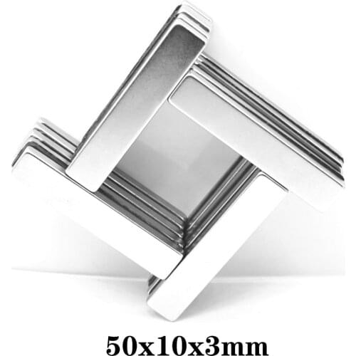 2~50PCS 50x10x3 mm Powerful N35 Magnets 50mmX10mm Long Sheet Permanent Magnet 50x10x3mm Super Strong Neodymium Magnet 50*10*3