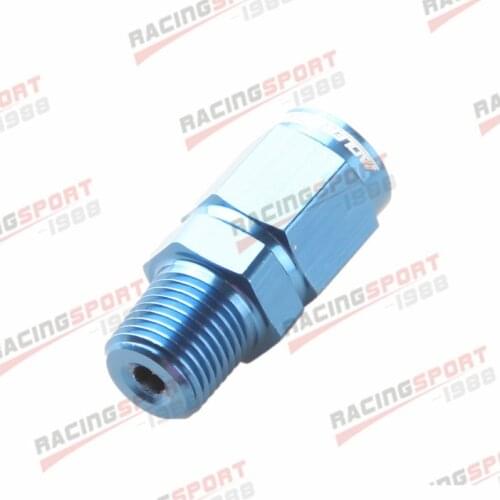 New Straight AN3 Female To 1/8" NPT Male Adapter Aluminum Alloy Fitting Blue/BLACK