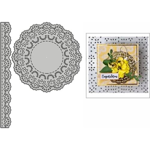 New Doily Border Frame Craft Embossing Mold 2021 Metal Cutting Dies for DIY Decorative Scrapbooking Album Card Making No Stamps